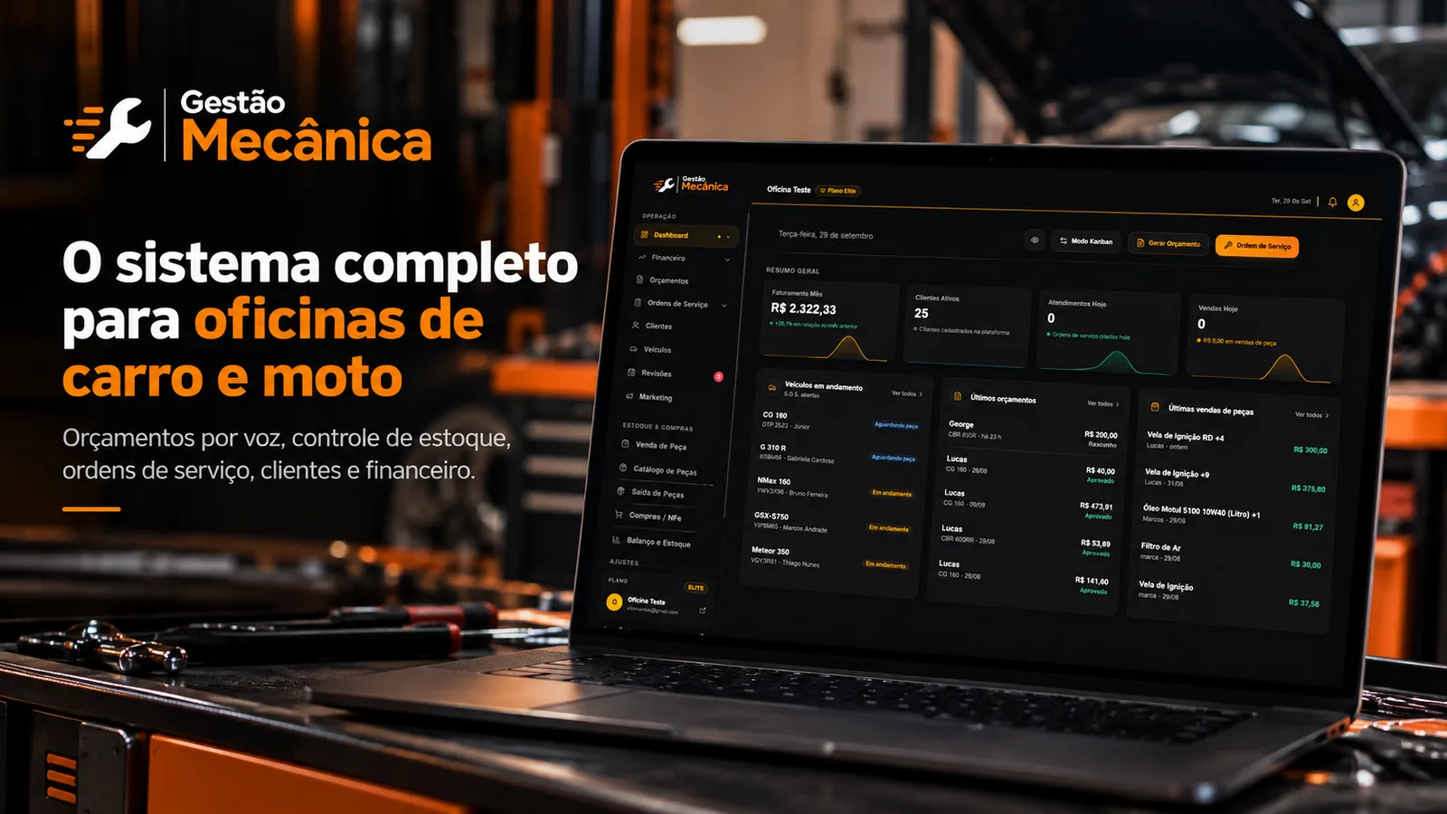 Gestão Mecânica, o sistema completo para oficinas de carro e moto